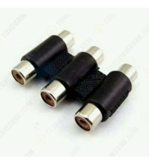 Triple Jack Cover Sambungan Connector RCA 